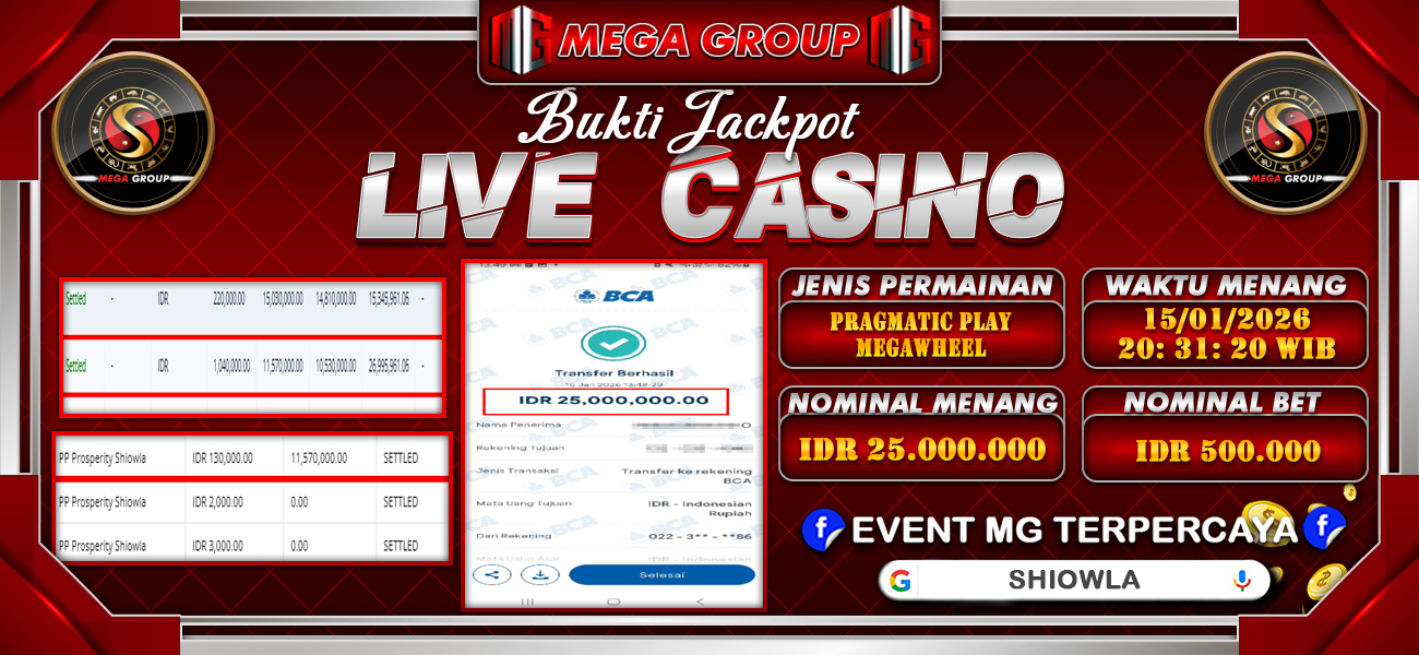 Bukti JP situs Shiowla hari Kamis, 15 Januari 2026