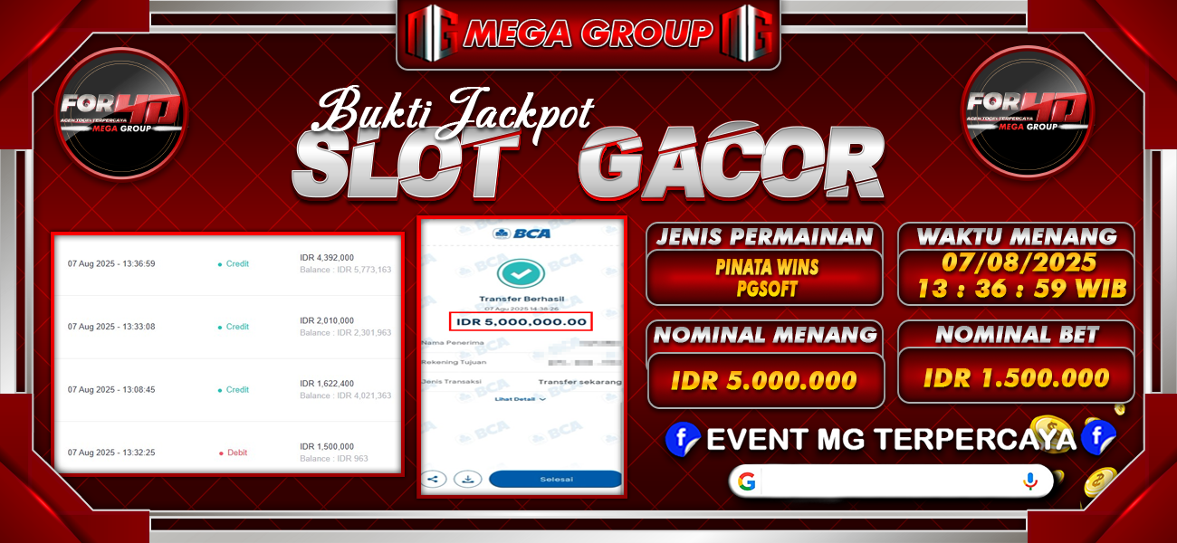 Bukti JP situs For4D hari Kamis, 07 Agustus 2025
