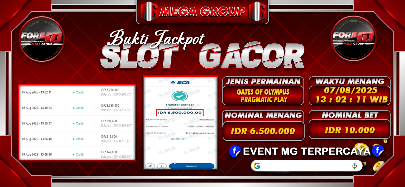 Bukti JP situs For4D hari Kamis, 07 Agustus 2025